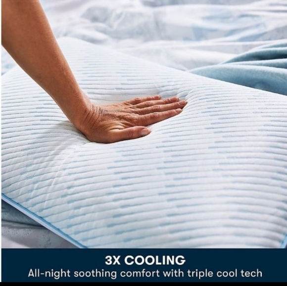 Serta Soothing Cool Gel Memory Foam Pillow 3X Cooling Queen - BRAND NEW IN BOX - Picture 4 of 6